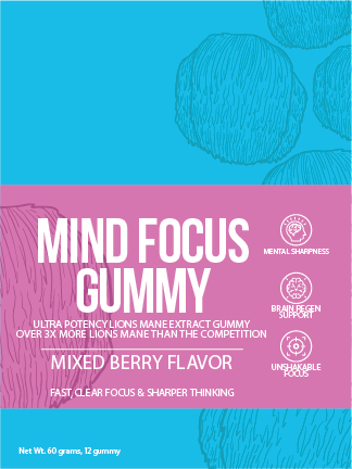 Mind Focus Gummy - High PotencY Lion's Mane Extract for the Brain